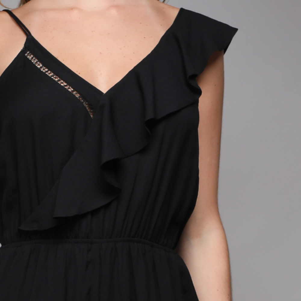 Do+Be - Black Ruffle Romper - Picture 5 of 8